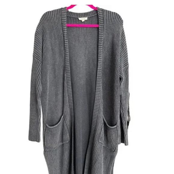 Oddi Very Oversized Long Knit Charcoal Cardigan Size M/L - Picture 1 of 6